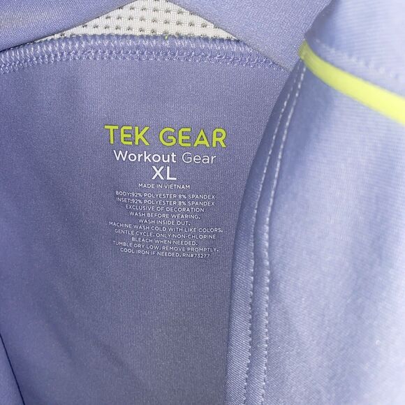 new athletic crop collar Tank Top mesh gold preppy Tennis pickleball XL ribbed - Picture 6 of 6